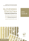 Slovenská štatistika a demografia 1/2016 / Slovak Statistics and Demography 1/2016